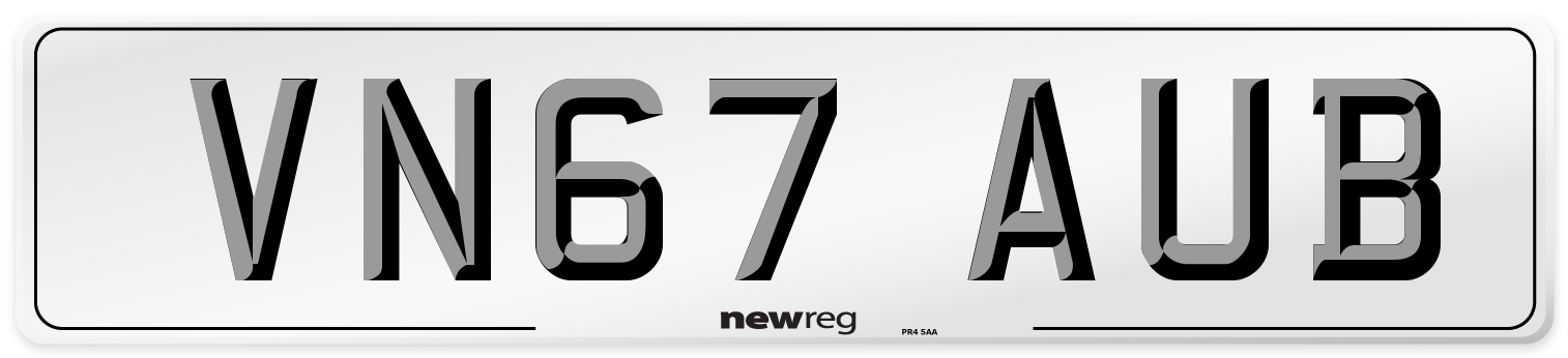 VN67 AUB Number Plate from New Reg